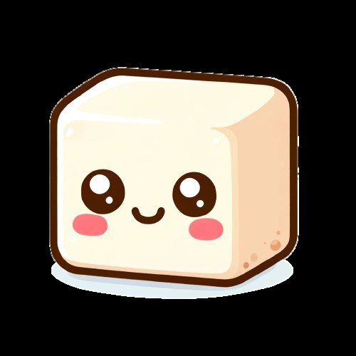 Imagen representativa del benchmark TOFU (Task Of Fictitious Unlearning), con un cubo de tofu animado que da nombre al benchmark de evaluación de desaprendizaje con autores ficticios.